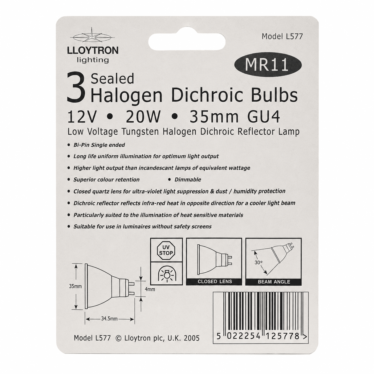 Lloytron G4 12V 20W Halogen Capsule Bulbs - Pack of 3 - HALOGEN BULBS HALOGEN LIGHTS - Beattys of Loughrea