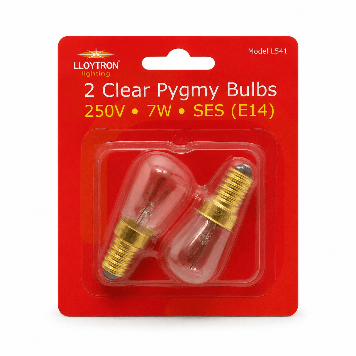 Lloytron 7W Clear Pygmy Bulbs - Pack of 2 - LIGHT BULBS - Beattys of Loughrea