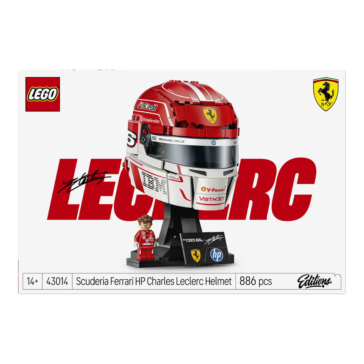 LEGO Editions Scuderia Ferrari HP Charles Leclerc Helmet 43014