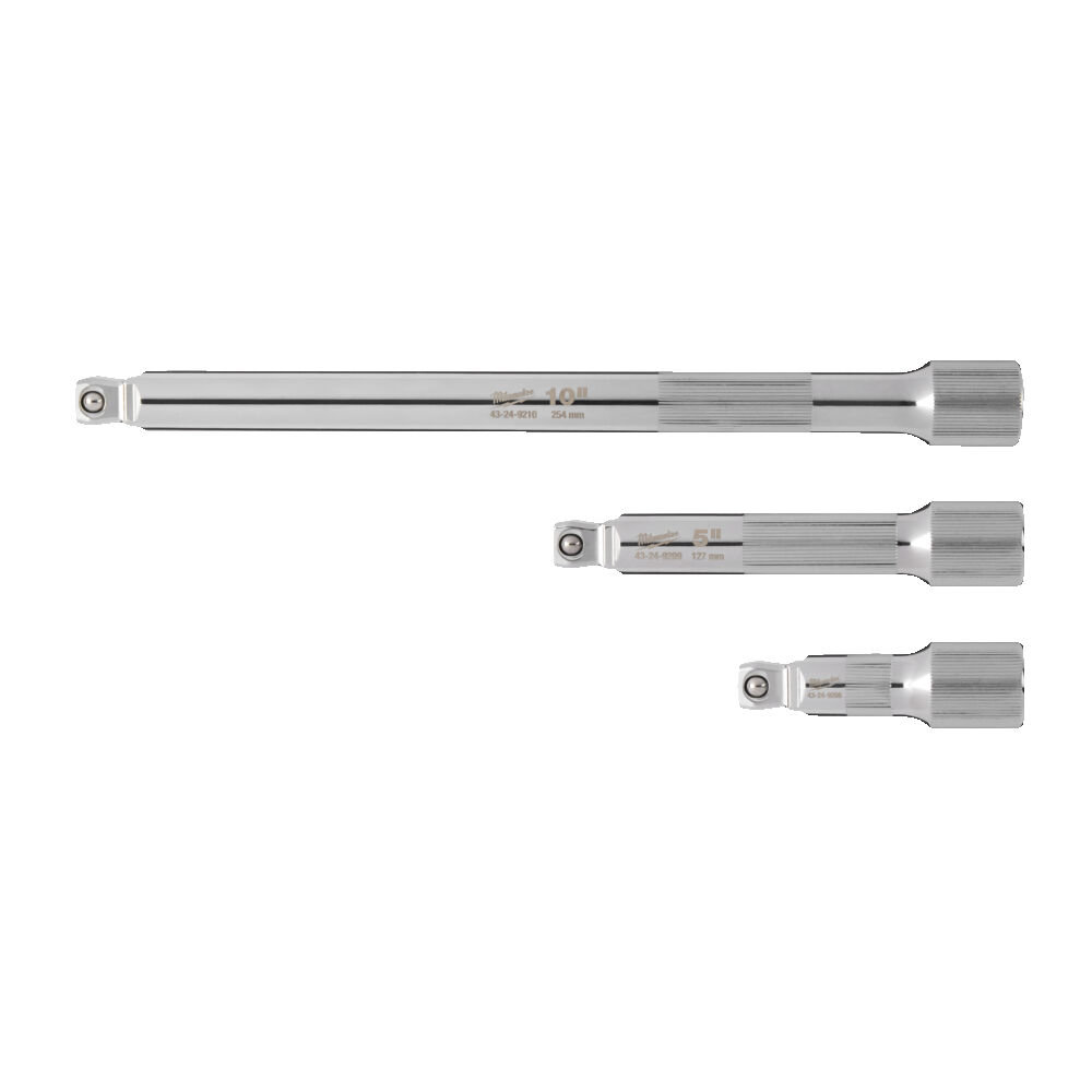 Milwaukee 1/2in Drive Wobble Extension Set 3pc 4932480642 - SDS BITS - Beattys of Loughrea