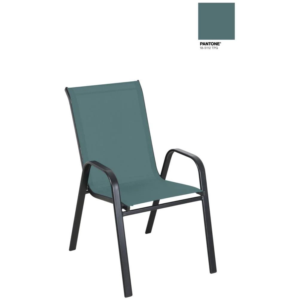 Euroactive Green Textilene Stacking Garden Chair - SINGLE GARDEN BENCH/ CHAIR - Beattys of Loughrea
