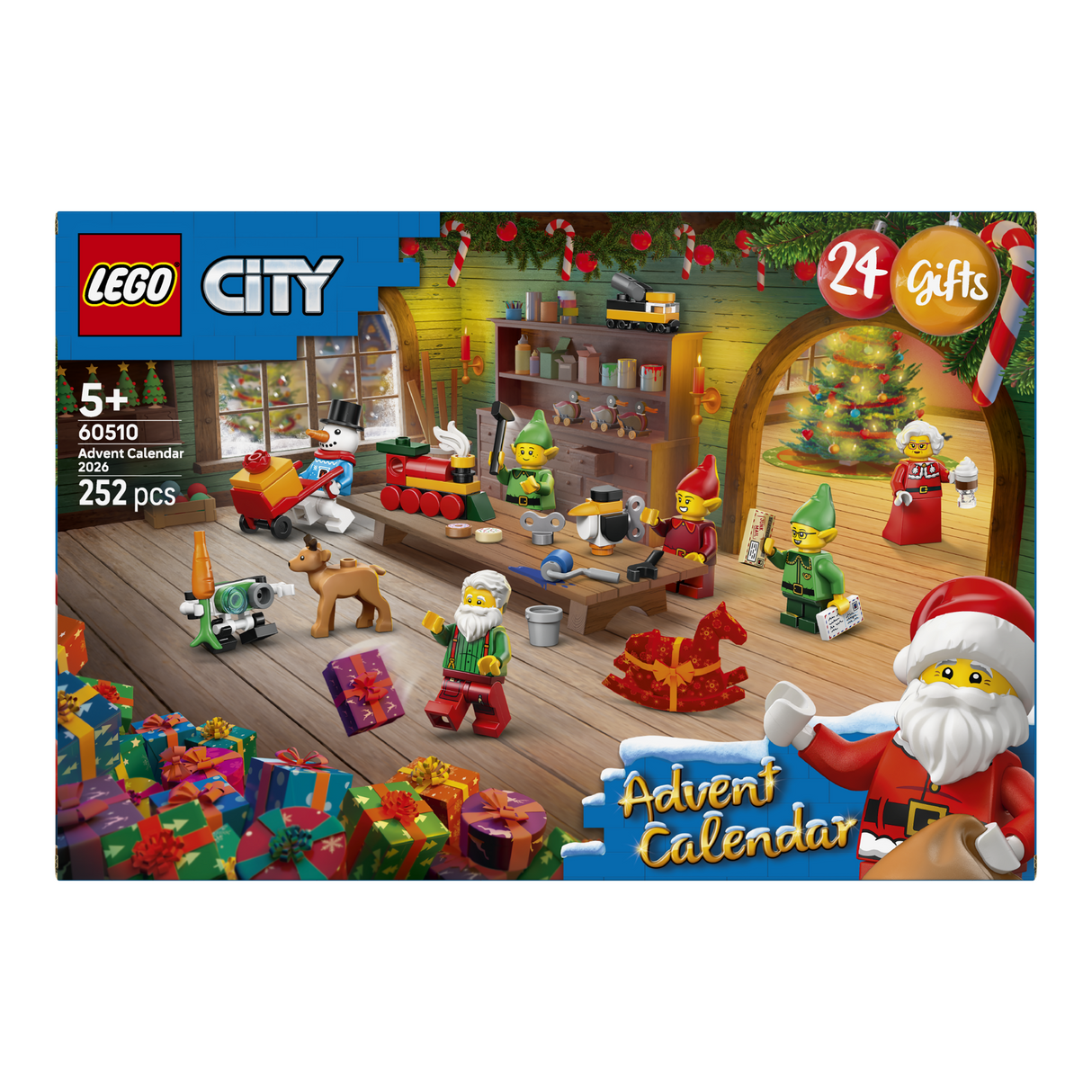 LEGO® City Advent Calendar 2026 Santa’s Workshop Toy 60510