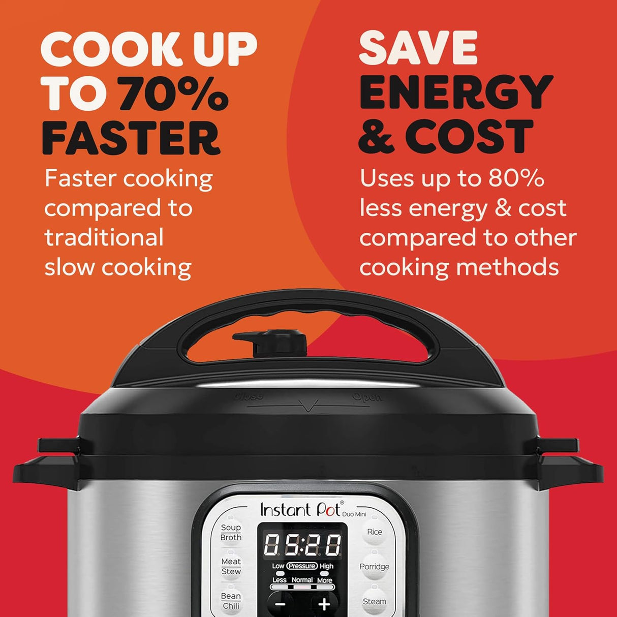 Instant Pot Duo Mini 3L 7 - in - 1 Electric Pressure Cooker Black/Silver - FOOD STEAMER RICE COOKER SLOW COOKER - Beattys of Loughrea