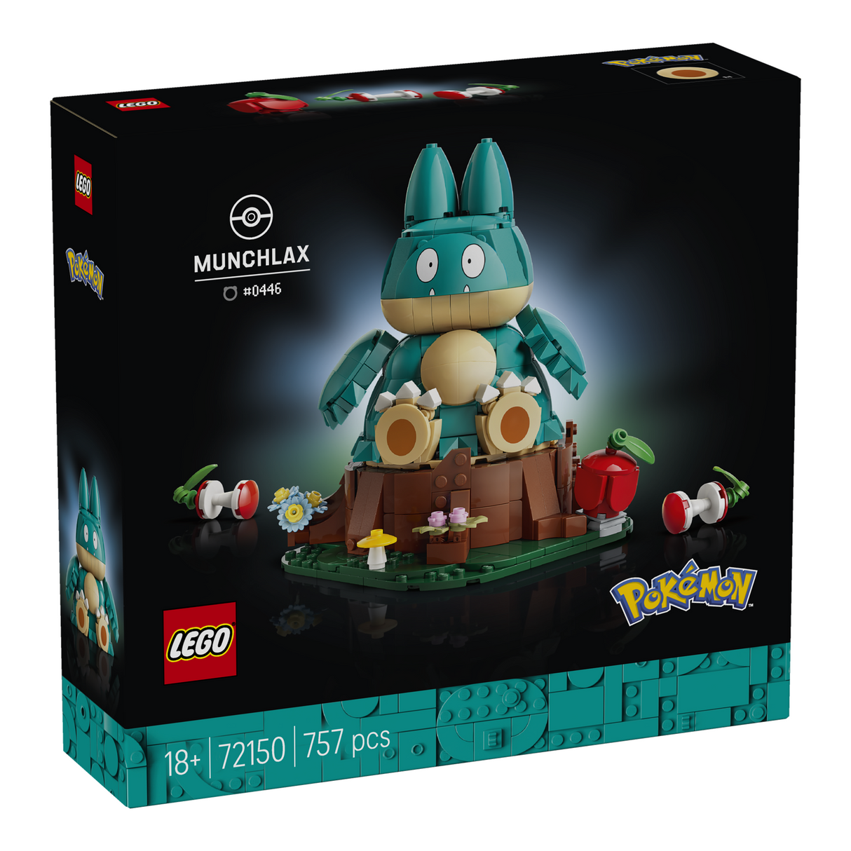 LEGO® Pokémon™ Munchlax Figure Decor Building Set 72150