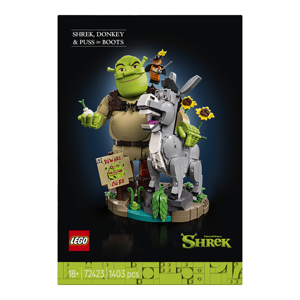 LEGO® Shrek: Shrek, Donkey & Puss in Boots Figure Kit 72423