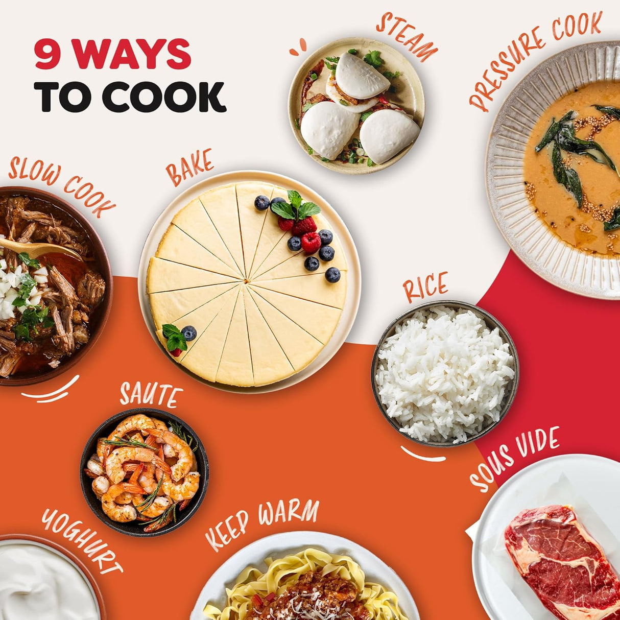 Instant Pot WhisperQuiet 9in1 MultiCooker 66L Smart Pressure Cooker - FOOD STEAMER RICE COOKER SLOW COOKER - Beattys of Loughrea