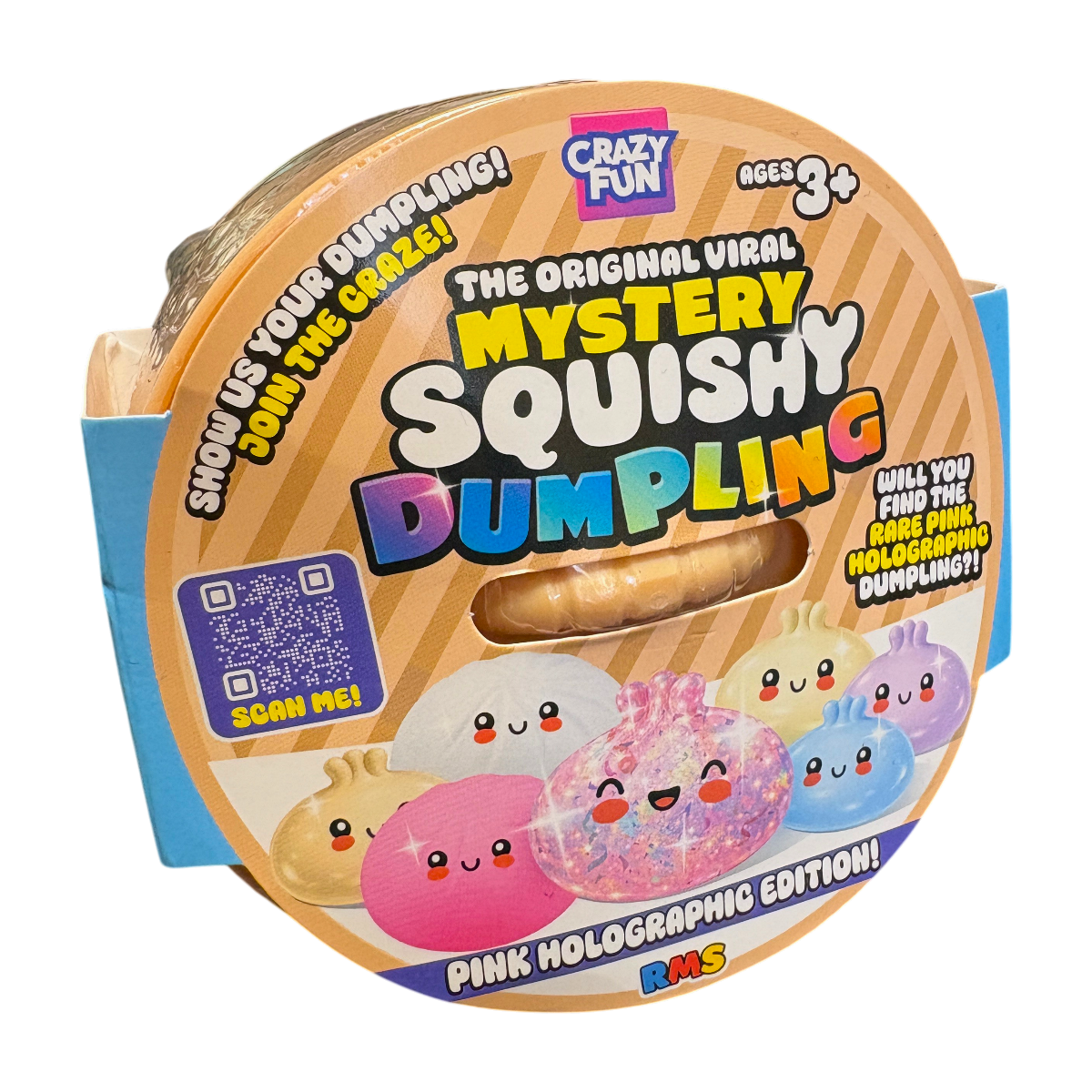 Crazy Fun Mystery Squishy Dumpling – Pink Holographic Edition