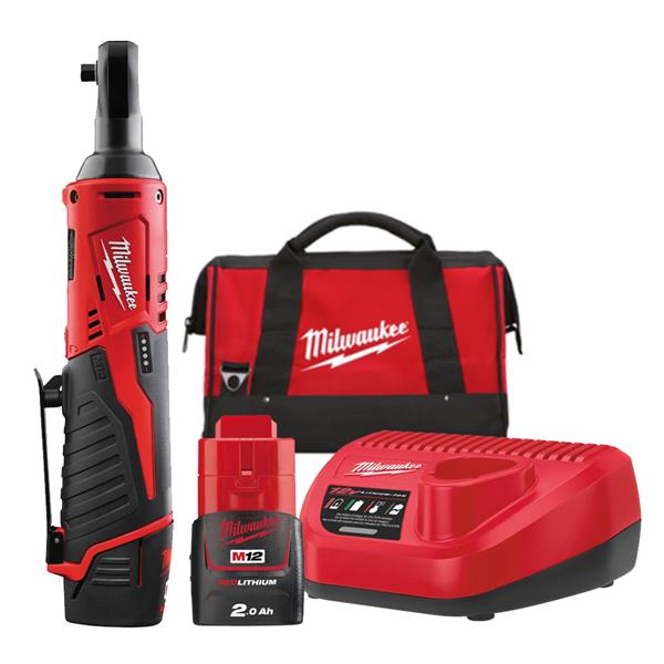 Milwaukee 12v 3/8" Drive, Impact Ratchet - M12IR - 201B - 4933448110 - CORDLESS TOOLS - Beattys of Loughrea