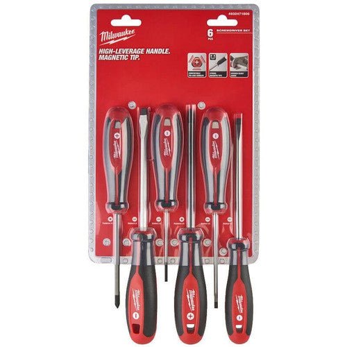 Milwaukee 6 Pce TRI - LOBE Screwdriver Set 4932471806 - SCREWDRIVERS - Beattys of Loughrea