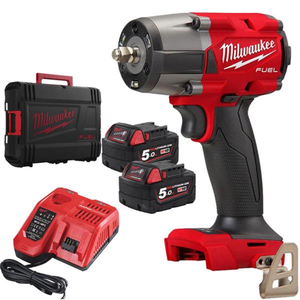 MILWAUKEE M18FMTIW2F12 - 502X 18V MTIW 1/2" Impact Wrench Kit, c/w 2 x 5.0Ah batteries - CHORDLESS DRILLS - Beattys of Loughrea