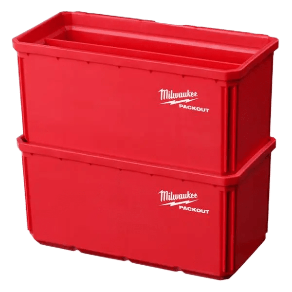 Milwaukee PACKOUT 10x20cm Nest Bin - 2pc - 4932480699 - NAIL BAG/ TOOL HOLDERS - Beattys of Loughrea