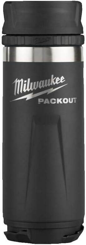 Milwaukee PACKOUT 532ml Insulated Bottle, Black 4932493474 - FLASKS - Beattys of Loughrea