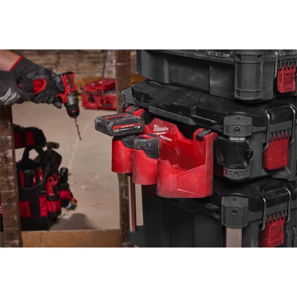 Milwaukee PACKOUT Side Mount M12 Battery Rack 4932498646 - TOOL SETS/ SOCKET SETS - Beattys of Loughrea