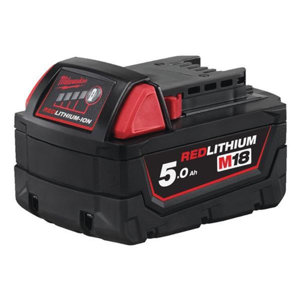 Milwaukee M18 5.0Ah REDLITHIUM Battery - M18B5 - CORDLESS TOOLS - Beattys of Loughrea