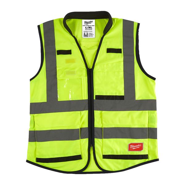 Milwaukee Premium Hi-Visibility Vest Yellow S/M 4932471895 - HI VIS JACKET/ WAISTCOAT - Beattys of Loughrea