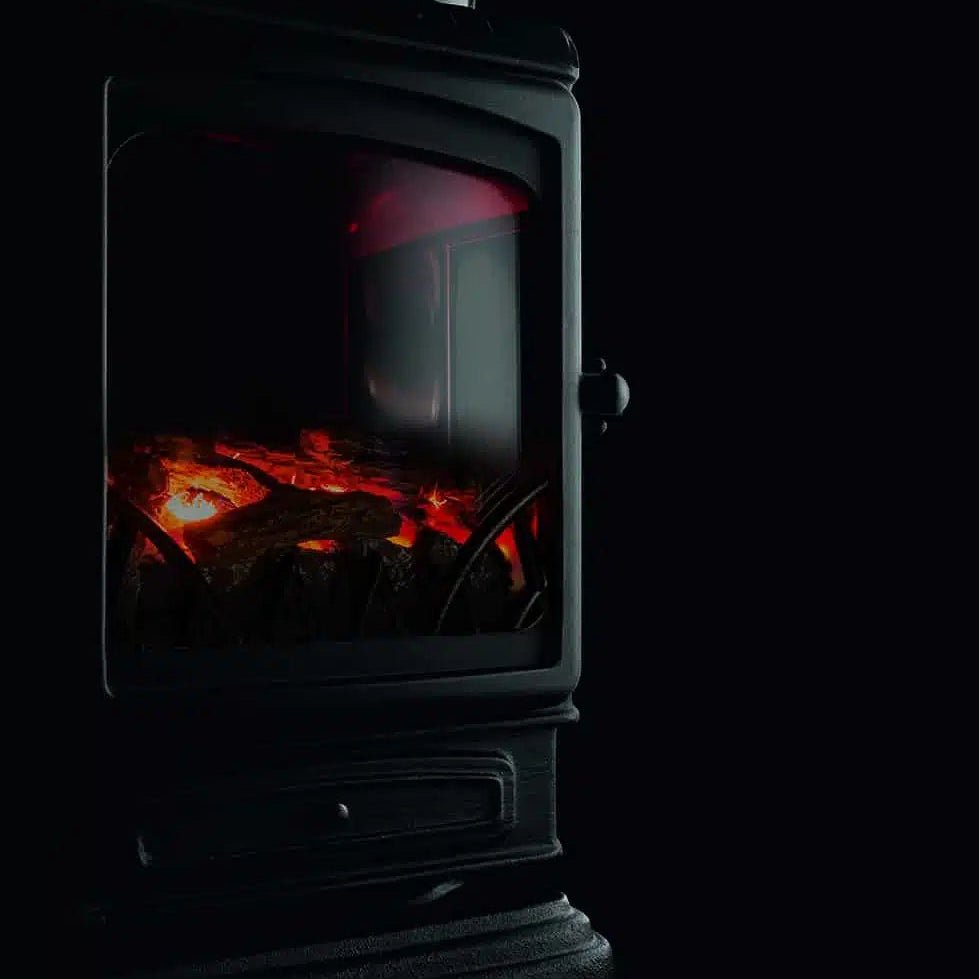 Sahara Provence 6kW Hybrid Gas and Electric Stove, Black - GAS HEATERS - Beattys of Loughrea
