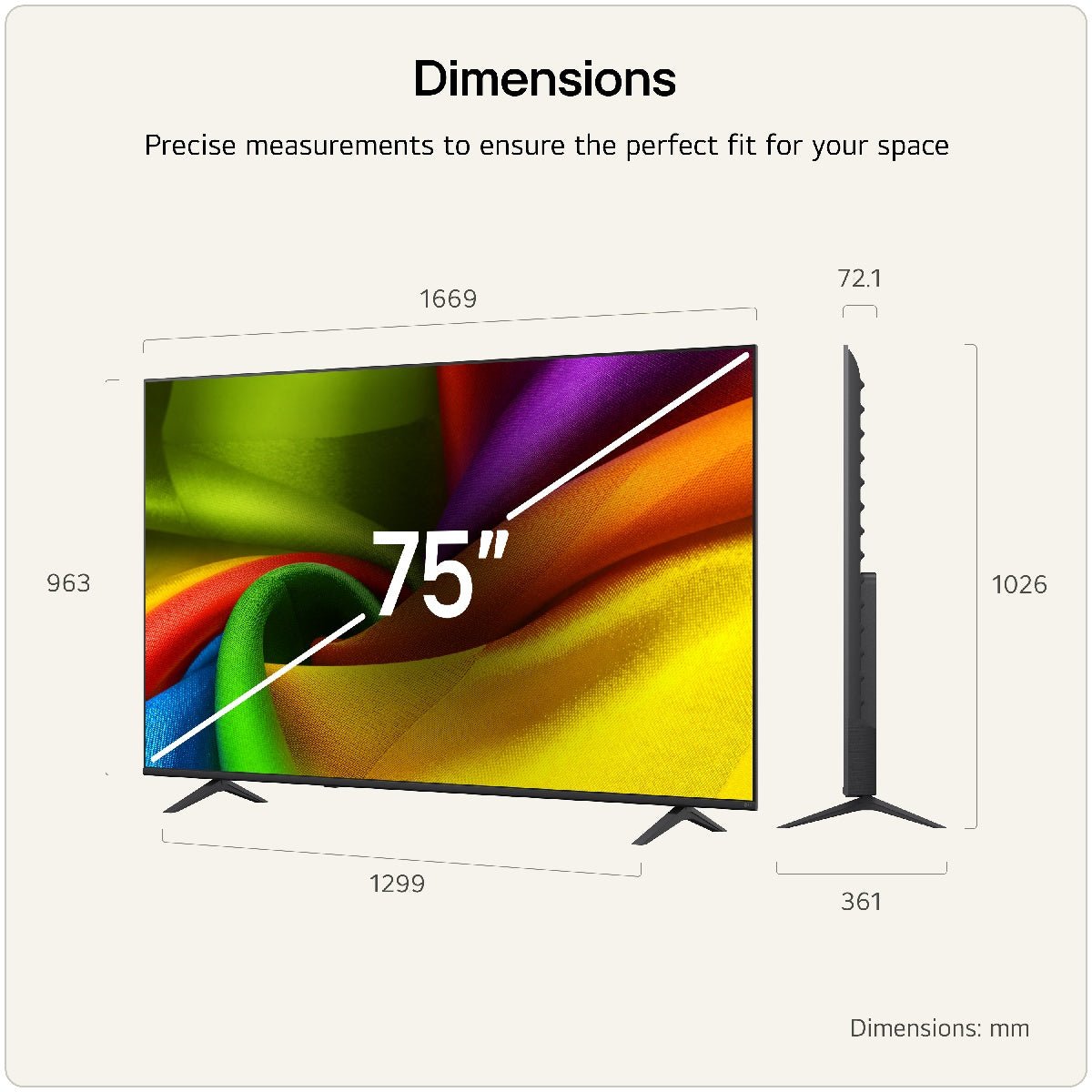 LG 75NU850B6LA.AEK TV 190.5 cm (75") 4K Ultra HD Smart TV Wi-Fi - TV 29" (73CM +) - Beattys of Loughrea