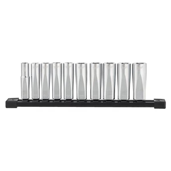 Milwaukee 4932492509 3/8" Drive Metric Deep Chrome Sockets (10 Pieces) - SOCKETS - Beattys of Loughrea