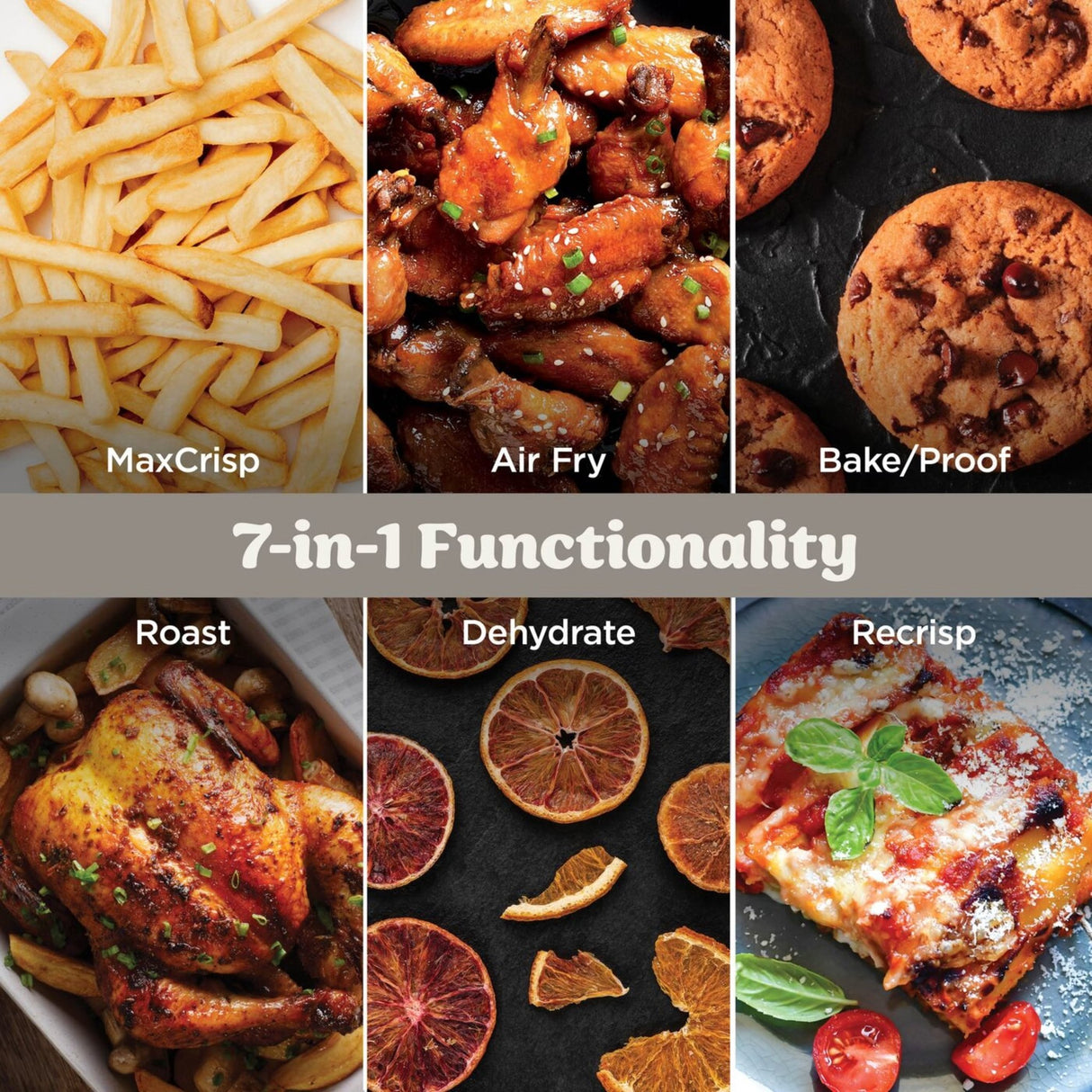 Ninja CRISPi PRO 7 - in - 1 XL Glass Air Fryer - Bone | AS101UKLG - AIR FRYER / DEEP FAT FRYERS - Beattys of Loughrea