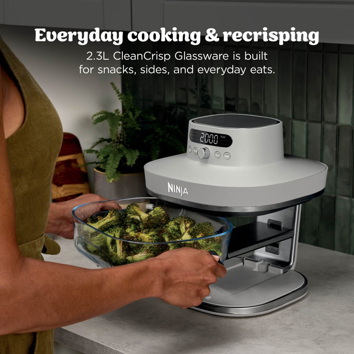 Ninja CRISPi PRO 7 - in - 1 XL Glass Air Fryer - Bone | AS101UKLG - AIR FRYER / DEEP FAT FRYERS - Beattys of Loughrea