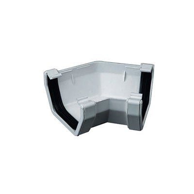 Gutter White Sq Angle 135Deg 112Mm Ras2 - PVC GUTTER DOWNPIE WHITE - Beattys of Loughrea