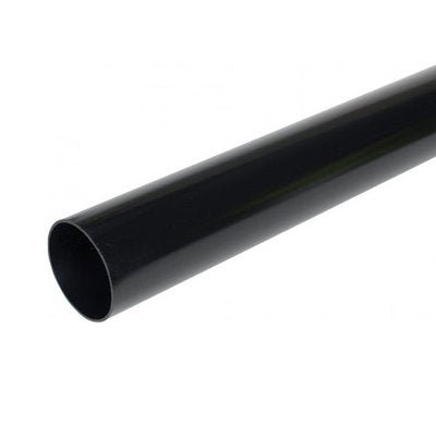 BLACK ROUND DOWNPIPE 4mtr X68mm - PVC GUTTER DOWNPIPE BLACK - Beattys of Loughrea