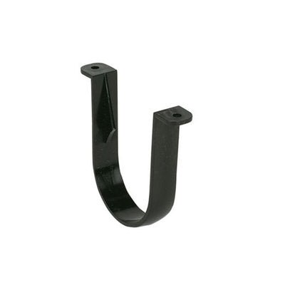 Downpipe 68Mm Black Round Pipe Clip Barrell Rc1 - PVC GUTTER DOWNPIPE BLACK - Beattys of Loughrea