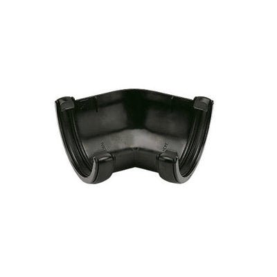 Gutter Black Round Angle 135 Deg Ra2 - PVC GUTTER DOWNPIPE BLACK - Beattys of Loughrea