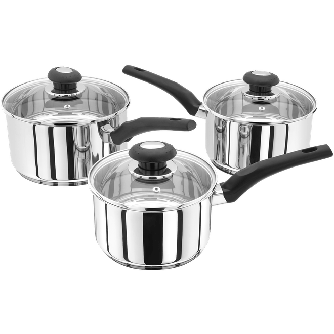 Judge Essentials, 3 Piece Saucepan Set - COOKWARE - S/STEEL - Beattys of Loughrea
