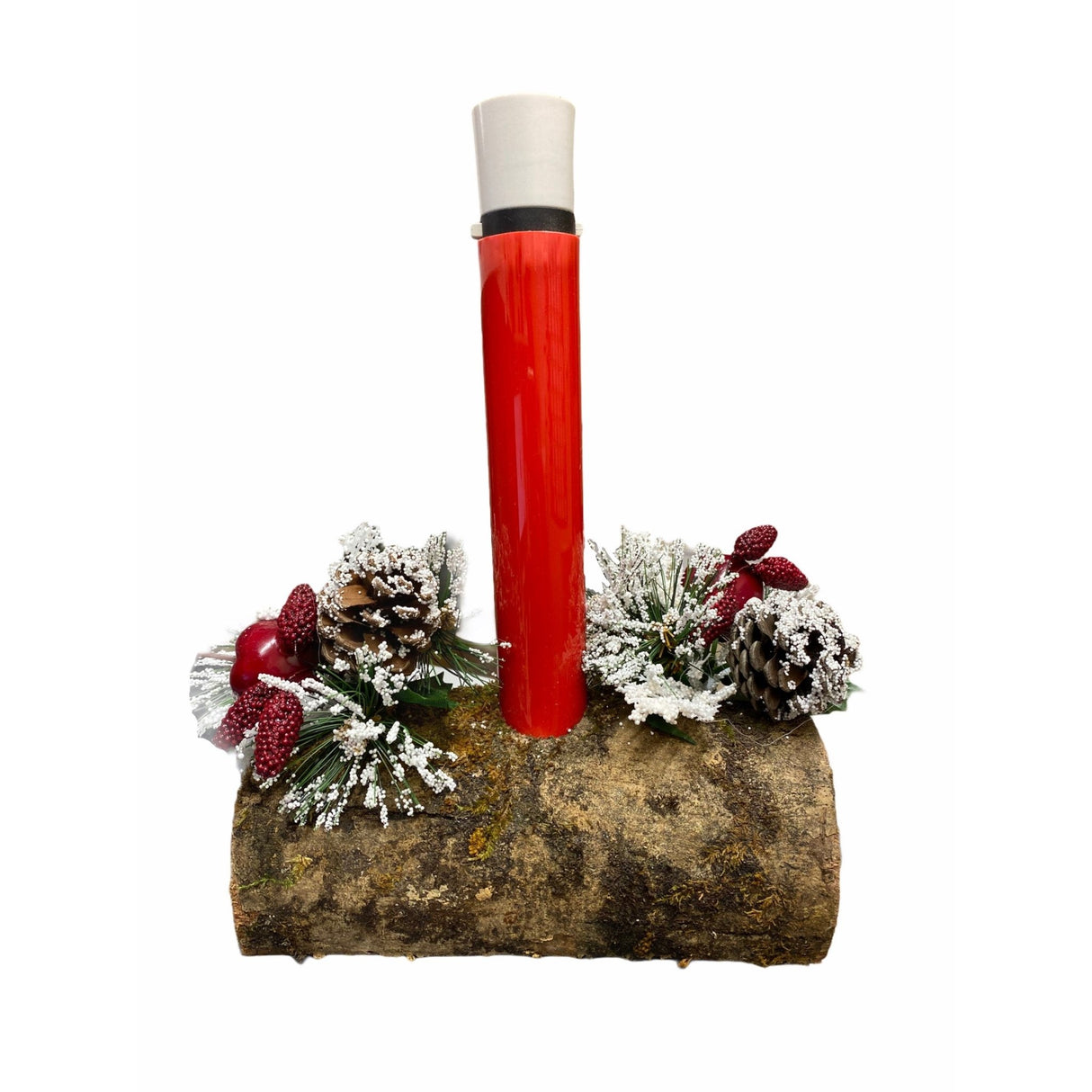 Traditional Christmas Candle Log Light - Mains Operated - XMAS CANDLE ARCHES LOGS - Beattys of Loughrea