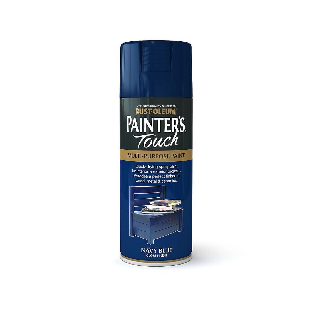 Rustoleum Painters Touch Multi-Purpose Spray Paint 400ml - Navy Blue Gloss - METAL PAINTS - Beattys of Loughrea