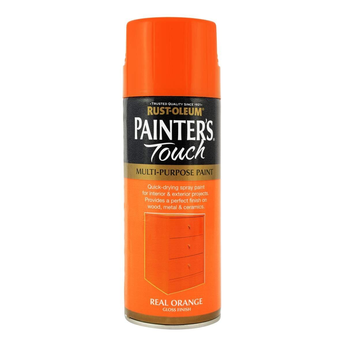 Rustoleum Painters Touch MultiPurpose Spray Paint 400Ml Real Orange