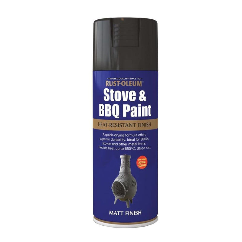 Rustoleum Painters Touch Multi-Purpose Spray Paint 400ml - Stove & BBQ Black - METAL PAINTS - Beattys of Loughrea
