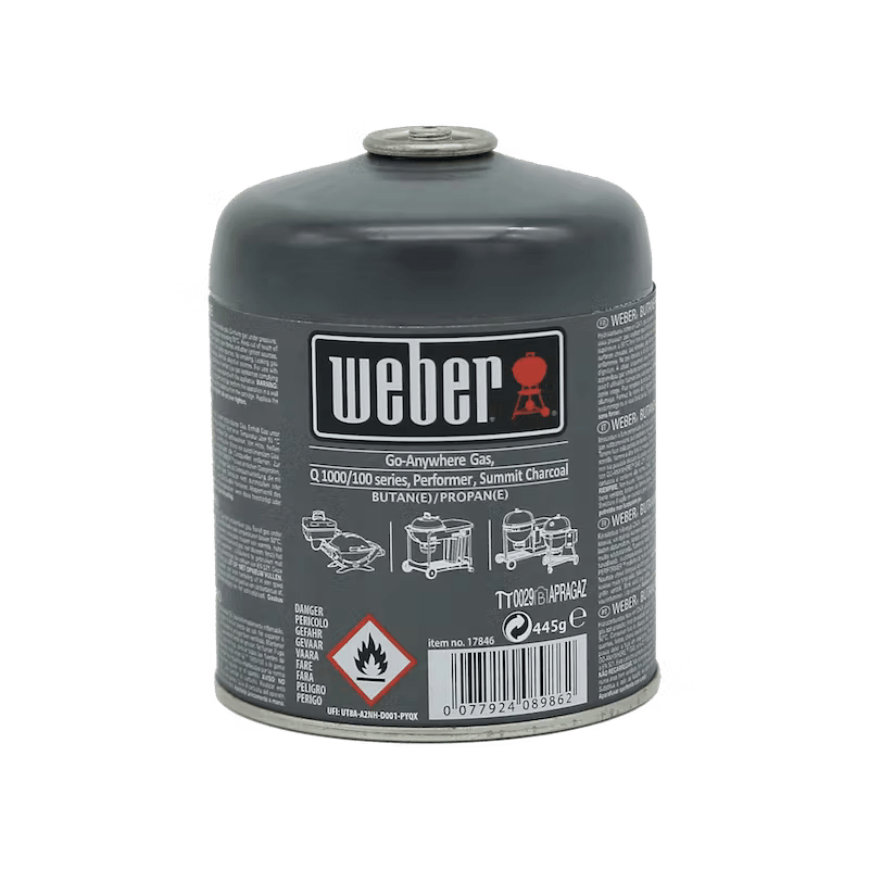 Weber Disposable Gas Canister - 445g - GAS CANNISTER REFILL - Beattys of Loughrea