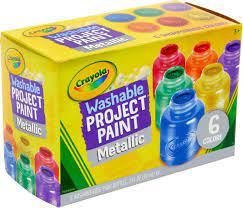 Crayola Pk6 Washable Metallic Paint - ART & CRAFT/MAGIC/AIRFIX - Beattys of Loughrea