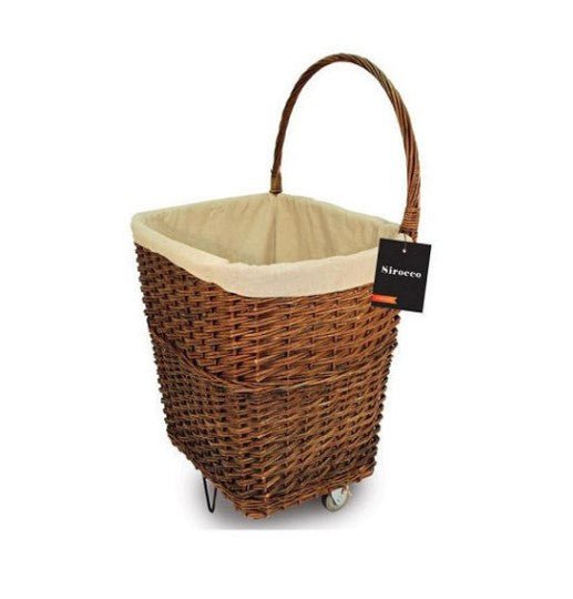 Sirocco large Natural Wicker Firelog Cart Wheels - Beattys of Loughrea | www.beattys.ie