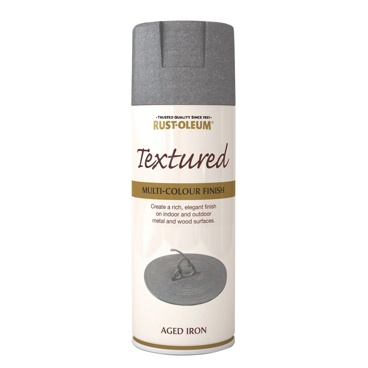 Rustoleum Textured Spray Paint 400ml - Aged Iron - METAL PAINTS - Beattys of Loughrea