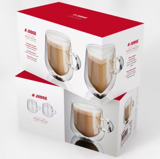 Judge Double Walled Glassware, 2 Piece Latte Glass Set, 275ml - MUG SETS - Beattys of Loughrea