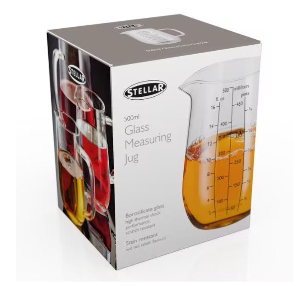 Stellar Glass Measuring Jug 500M SK108 - KITCHEN HAND TOOLS - Beattys of Loughrea