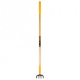 True Temper Cultivator 4 Prong Long Wood Handle (143.5 x 13 x 12.5 cm) - HOE/RAKE/HANDLE/HANDTOOL - Beattys of Loughrea