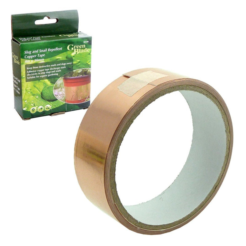 Green Blade Slug/Snail Repellent Copper Tape 4m X 30mm - INSECTICIDE/SMOKE CANE - Beattys of Loughrea