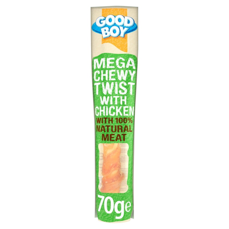 Good Boy Pawsley & Co Mega Chewy Twist with Chicken Dog Treats 70g - PET TREATS, SUPPLEMENTS - Beattys of Loughrea