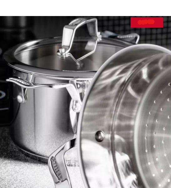 Stellar Steamers 22Cm 3 Tier Steamer Set Stm04 - COOKWARE - S/STEEL - Beattys of Loughrea
