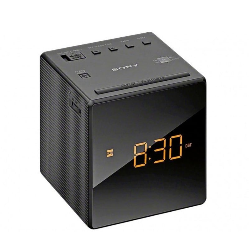 Sony ICFC1B Cube FM/AM Clock Radio with LED Alarm Black