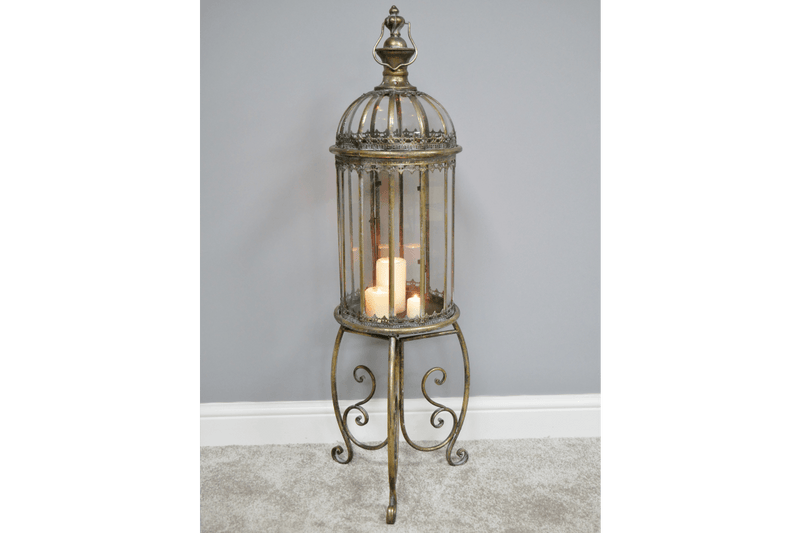 Lantern On Stand 115cm (Candles not incl.) - CANDLE HOLDERS / Lanterns - Beattys of Loughrea