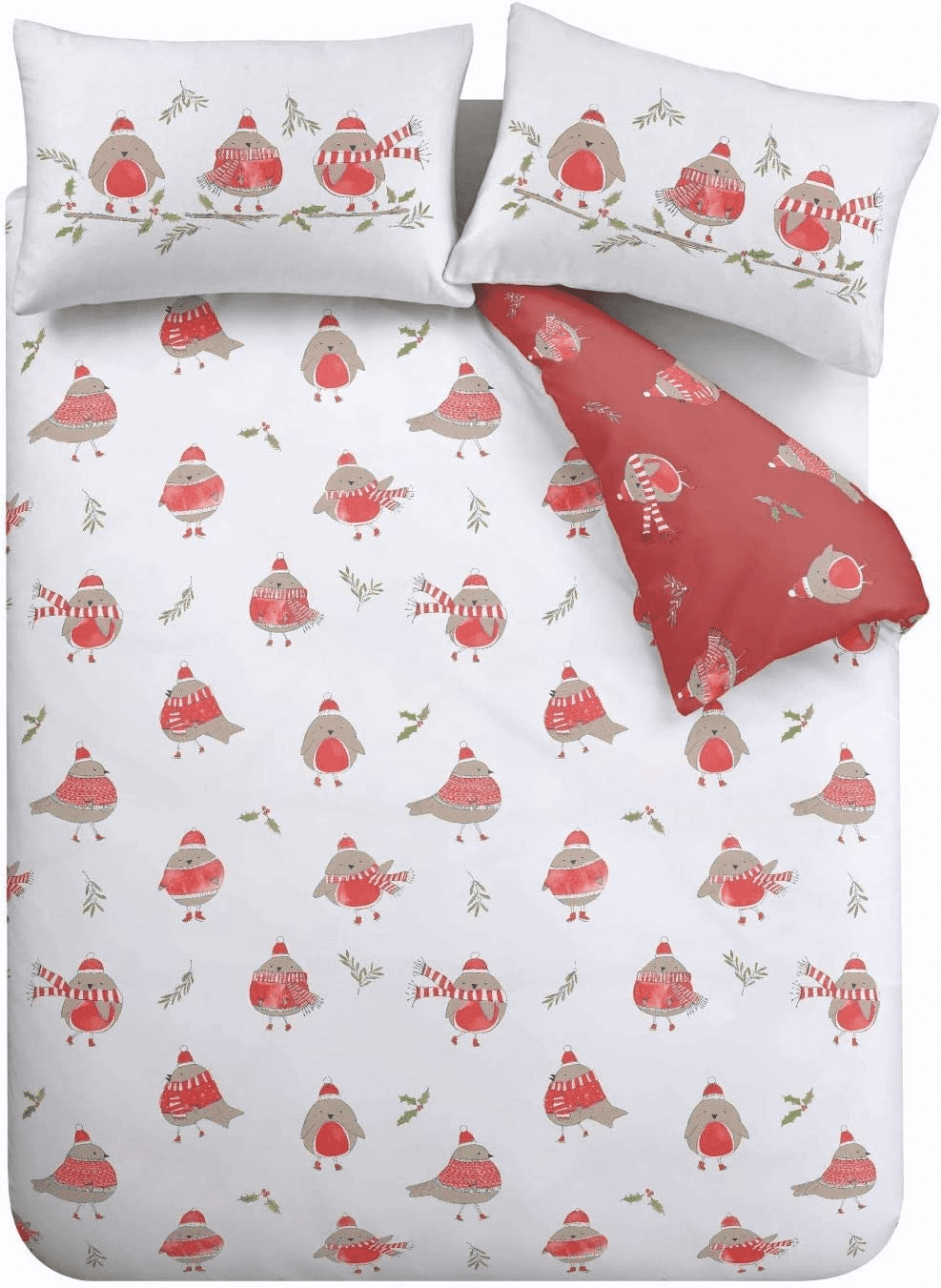 Catherine Lansfield Robins Duvet Cover Set Kingsize - DUVET COVERS - Beattys of Loughrea