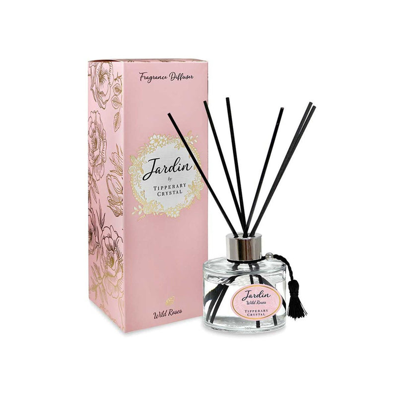 TIPPERARY CRYSTAL Wild Roses Jardin Collection Diffuser - POT POURRI/AROMATHERAPY/OILS/DIFFUSER - Beattys of Loughrea