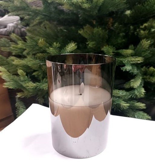 Led Grey Candle 10X20Cm - XMAS CANDLES - Beattys of Loughrea