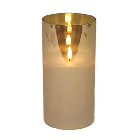 Led Gold Candle 10X20Cm - XMAS CANDLES - Beattys of Loughrea