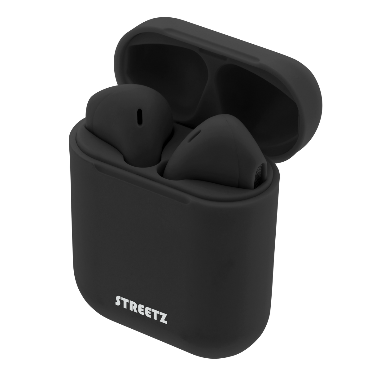 Streetz True Wireless Stereo Earbuds with Charging Case - Black - HEADPHONES / EARPHONES/ MICROPHONE - Beattys of Loughrea